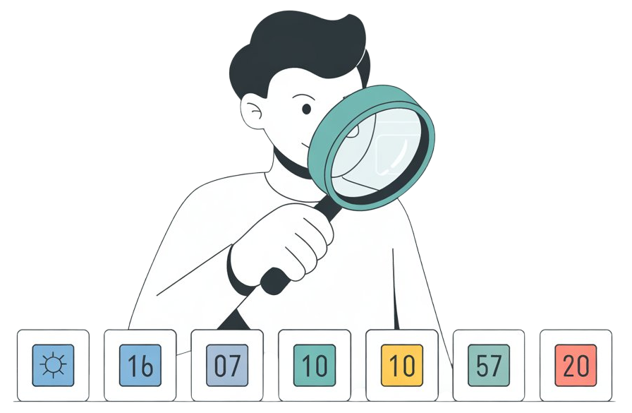 Searching illustration